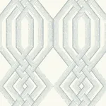 York Wallcoverings Etched Lattice Blue Wallpaper - SKU TL1912