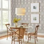 York Wallcoverings Etched Lattice Grey Wallpaper - SKU TL1911