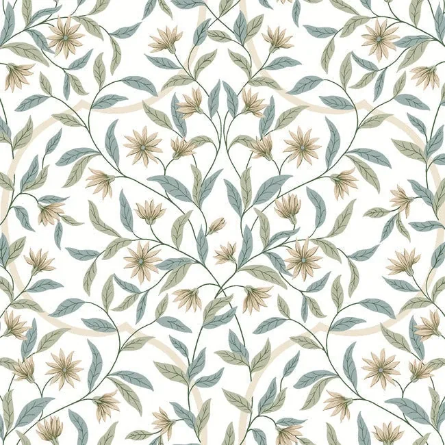 York Wallcoverings Eucalyptus Jasmine Wallpaper - SKU GO8253