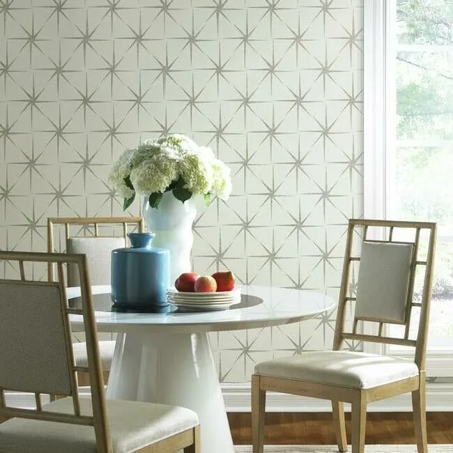 York Wallcoverings Evening Star Silver Wallpaper - SKU GR5943