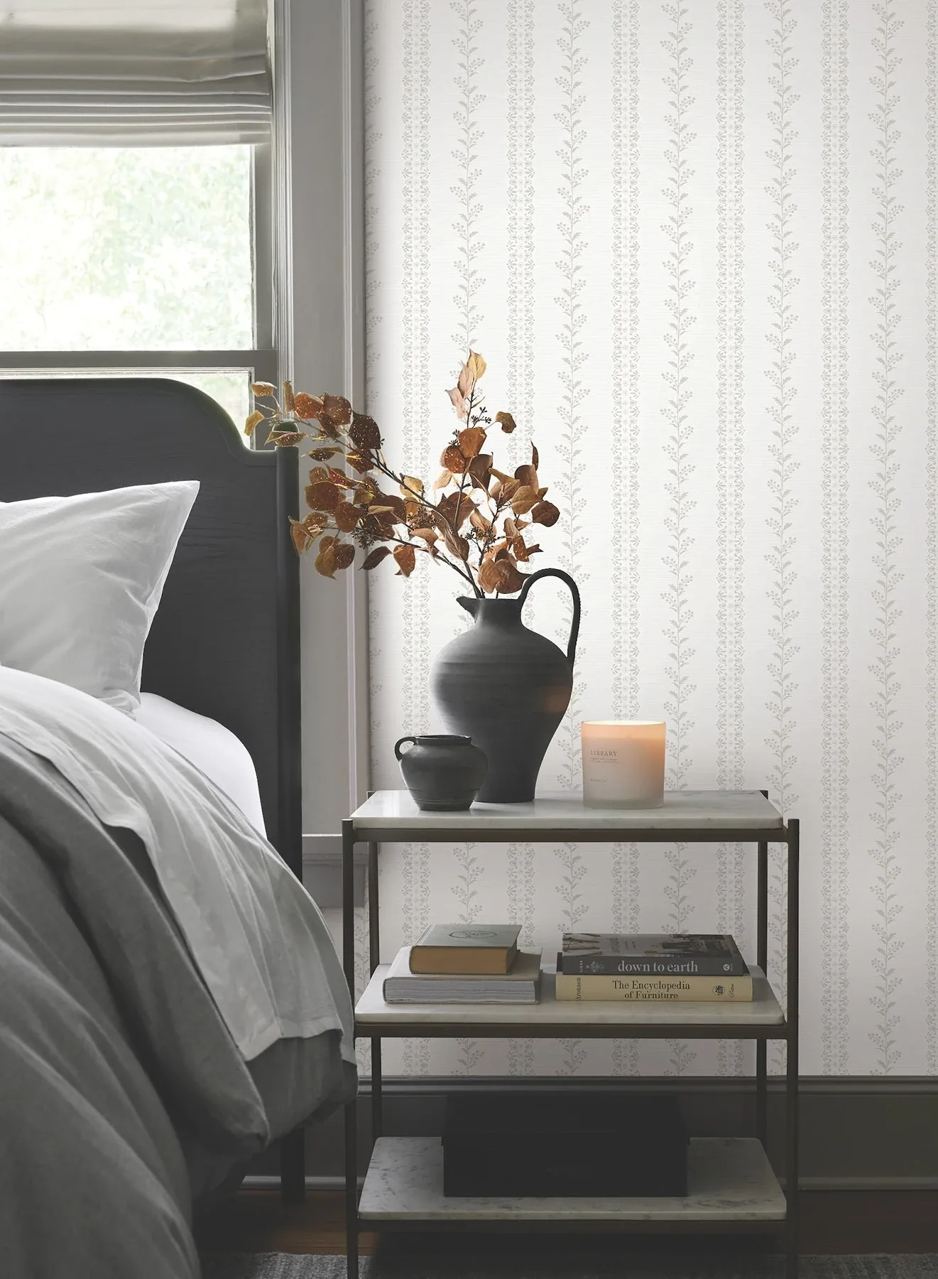 York Wallcoverings Everleigh Grey Wallpaper - SKU MF4765