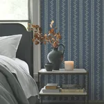 York Wallcoverings Everleigh Navy Wallpaper - SKU MF4766