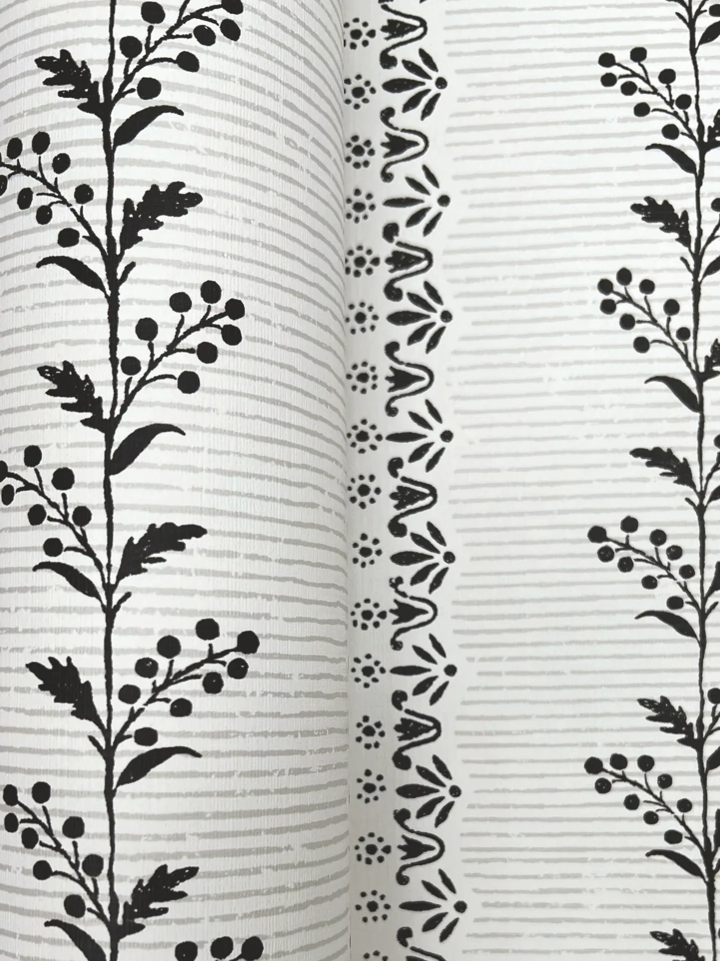 York Wallcoverings Everleigh White & Black Wallpaper - SKU MF4761