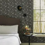 York Wallcoverings Fable Black & White Wallpaper - SKU RI5105