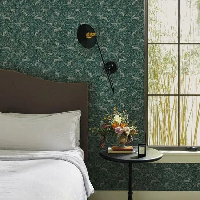 York Wallcoverings Fable Emerald Wallpaper - SKU RI5104