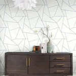 York Wallcoverings Factured Prism White & Blue Peel & Stick Wallpaper - SKU PSW1234RL