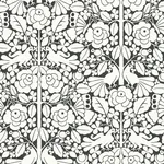 York Wallcoverings Fairy Tales Black Wallpaper - SKU MK1167