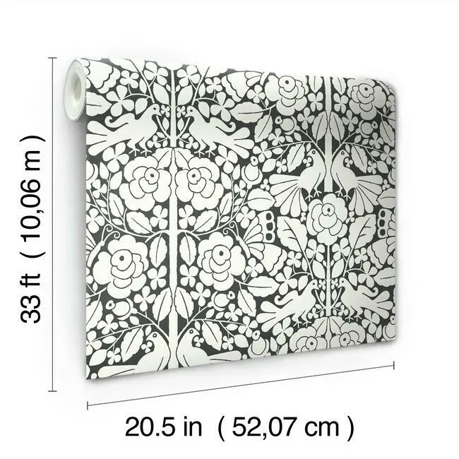 York Wallcoverings Fairy Tales Black Wallpaper - SKU MK1167
