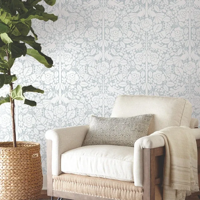 York Wallcoverings Fairy Tales Blue Wallpaper - SKU PSW1507RL