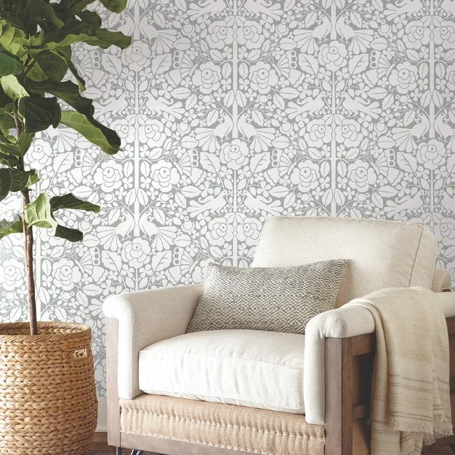 York Wallcoverings Fairy Tales Grey Wallpaper - SKU PSW1506RL