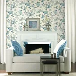 York Wallcoverings Fanciful Blue & White Wallpaper - SKU AF1900