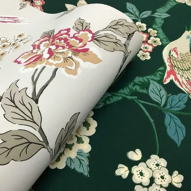 York Wallcoverings Fanciful Dark Green Wallpaper - SKU GR5931