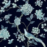 York Wallcoverings Fanciful Navy Wallpaper - SKU GR5934