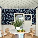 York Wallcoverings Fanciful Navy Wallpaper - SKU GR5934