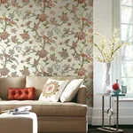 York Wallcoverings Fanciful Silver & Blue Wallpaper - SKU AF1905