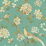 York Wallcoverings Fanciful Teal Wallpaper - SKU AF1901