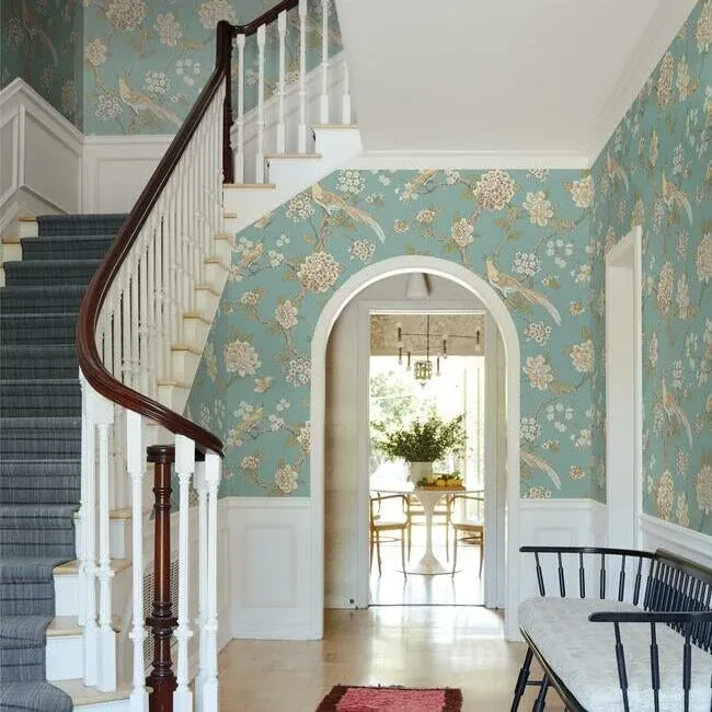 York Wallcoverings Fanciful Teal Wallpaper - SKU AF1901