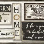 York Wallcoverings Farm to Table Black Border - SKU LG1360BD