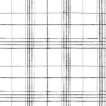 York Wallcoverings Farmhouse Plaid Black & White Wallpaper - SKU FH4016