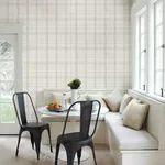 York Wallcoverings Farmhouse Plaid Linen & White Wallpaper - SKU FH4019