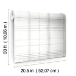 York Wallcoverings Farmhouse Plaid Linen & White Wallpaper - SKU FH4019