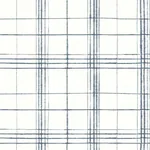 York Wallcoverings Farmhouse Plaid Navy & White Wallpaper - SKU FH4017