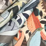 York Wallcoverings Fauvist Flock Blue Wallpaper - SKU AG2015