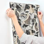 York Wallcoverings Fauvist Flock Neutral Wallpaper - SKU AG2018
