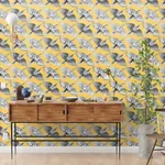 York Wallcoverings Feather Flight Yellow Peel & Stick Wallpaper - SKU PSW1350RL