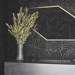 York Wallcoverings Fern Fronds Black Wallpaper - SKU AG2062