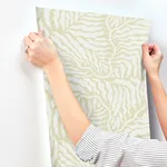 York Wallcoverings Fern Fronds Light Green & White Wallpaper - SKU AG2065