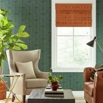 York Wallcoverings Fern Tile Dark Green Wallpaper - SKU TL1944