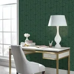 York Wallcoverings Fern Tile Dark Green Wallpaper - SKU TL1944