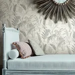 York Wallcoverings Fernwater Cranes Black & Grey Wallpaper - SKU GR5953