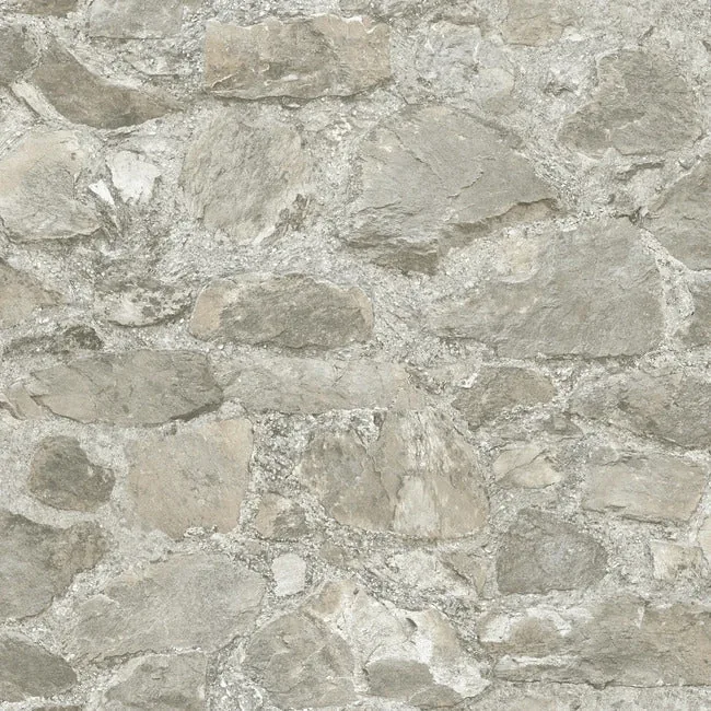 York Wallcoverings Field Stone Taupe Wallpaper - SKU MN1801