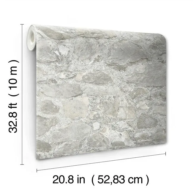 York Wallcoverings Field Stone Taupe Wallpaper | Wallpaper Twins York Wallcoverings Field Stone Taupe Wallpaper - SKU MN1801
