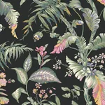 York Wallcoverings Fiji Garden Black Peel & Stick Wallpaper - SKU PSW1368RL