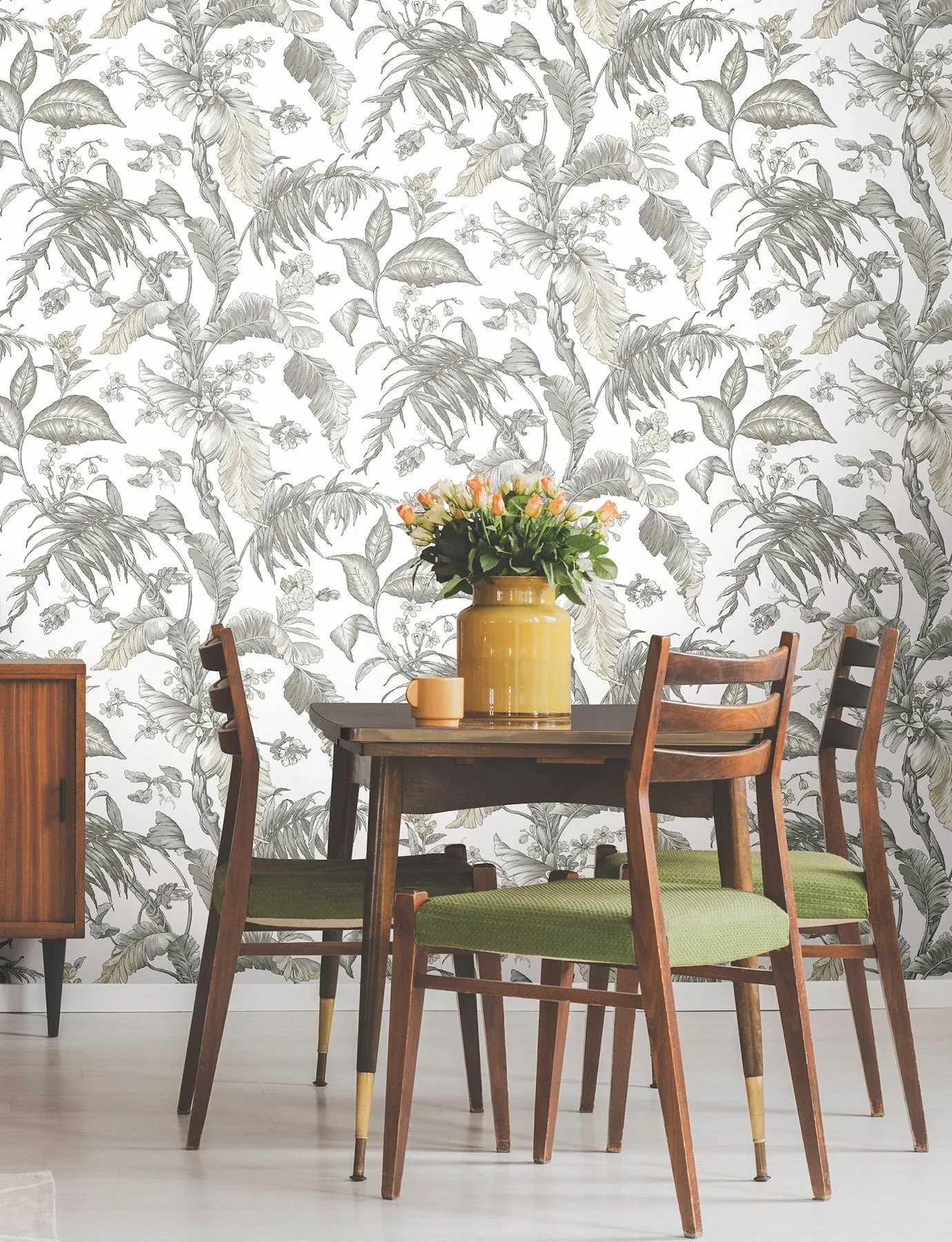 York Wallcoverings Fiji Garden White Peel & Stick Wallpaper - SKU PSW1371RL