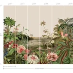York Wallcoverings Floating Gardens Green Wall Mural - SKU MU0262M
