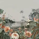York Wallcoverings Floating Gardens Grey Wall Mural - SKU MU0263M