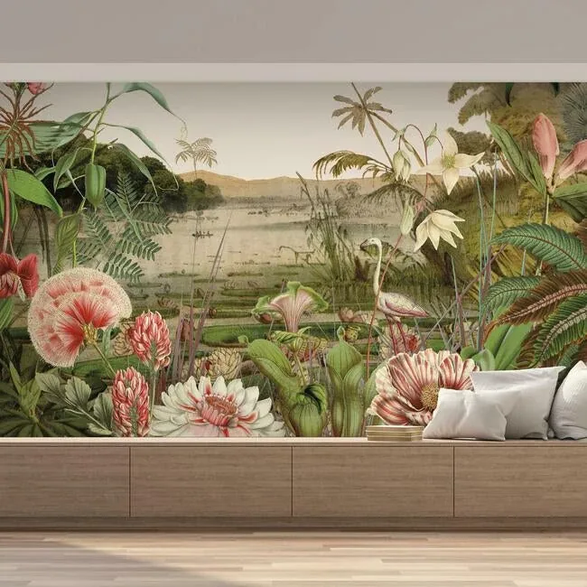 York Wallcoverings Floating Gardens Grey Wall Mural - SKU MU0263M