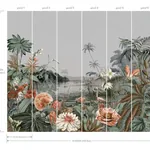 York Wallcoverings Floating Gardens Grey Wall Mural - SKU MU0263M