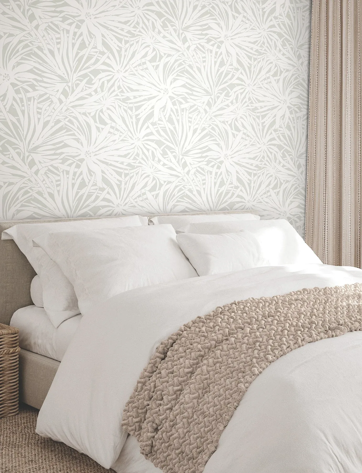 York Wallcoverings Floral Canopy Grey Wallpaper - SKU GN2572