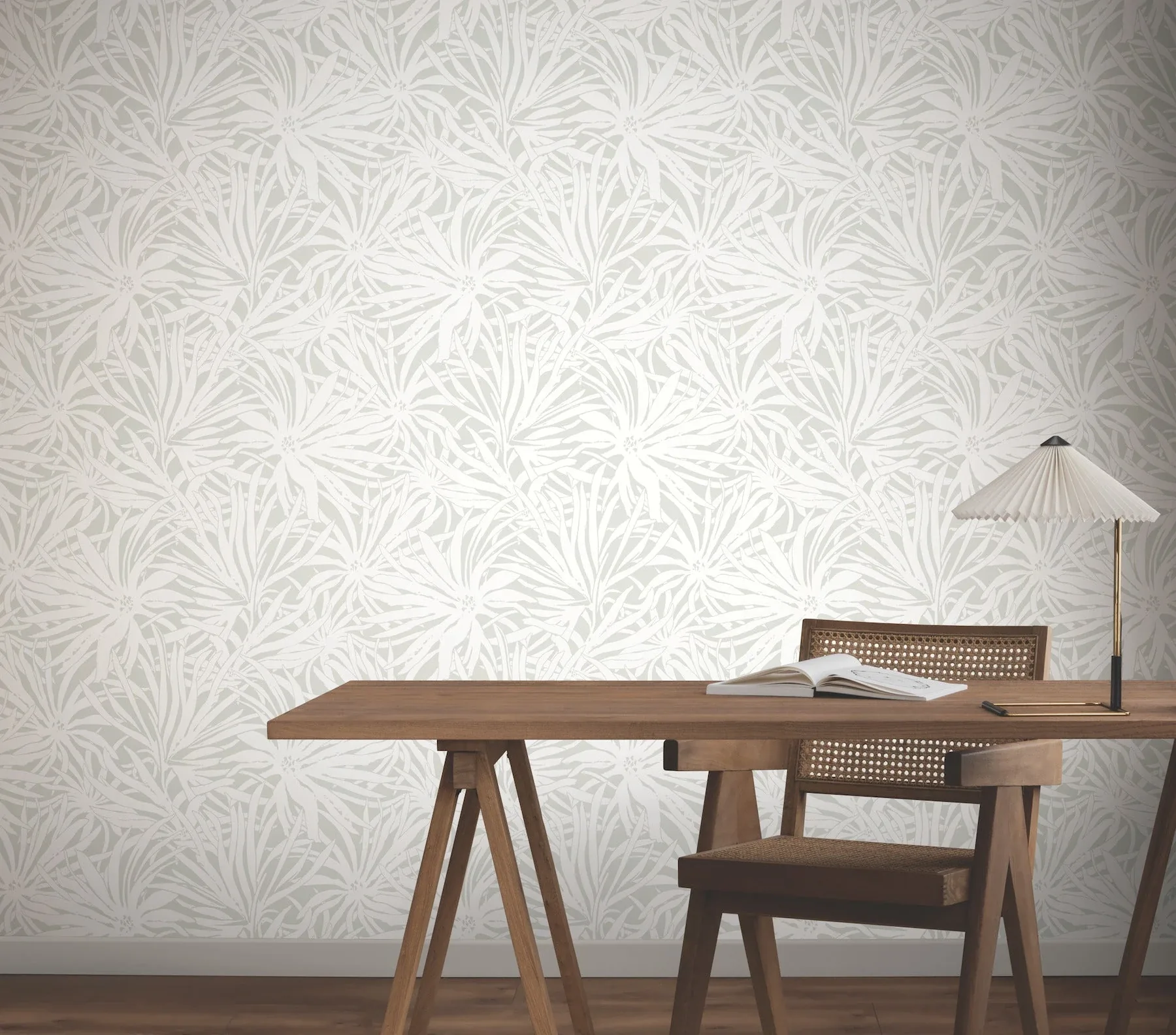 York Wallcoverings Floral Canopy Grey Wallpaper - SKU GN2572