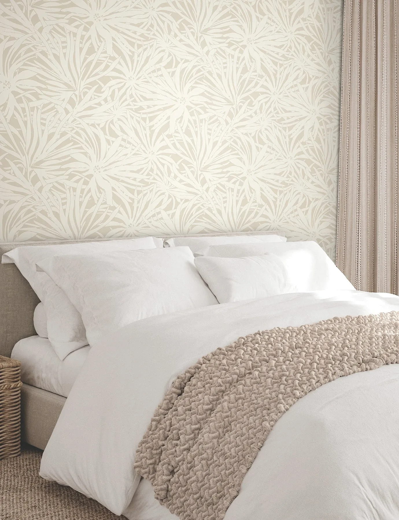 York Wallcoverings Floral Canopy Linen Wallpaper - SKU GN2571