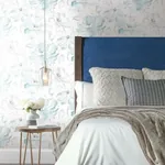 York Wallcoverings Floral Dreams Blue & Green Wallpaper - SKU CL2517