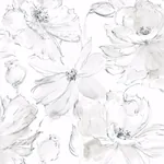 York Wallcoverings Floral Dreams Grey Peel & Stick Wallpaper - SKU PSW1530RL
