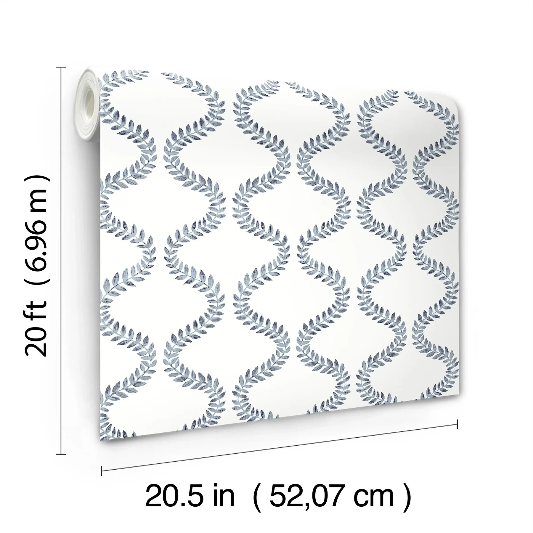York Wallcoverings Florentine Blue Vine Trellis Peel & Stick Wallpaper - SKU PSW1573RL