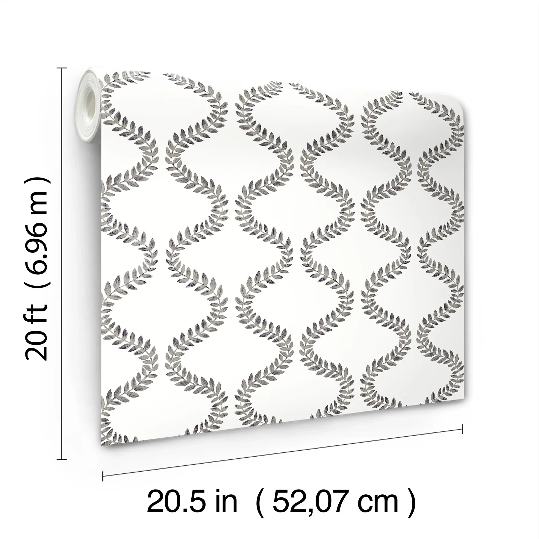 York Wallcoverings Florentine Soft Black Vine Trellis Peel & Stick Wallpaper - SKU PSW1572RL