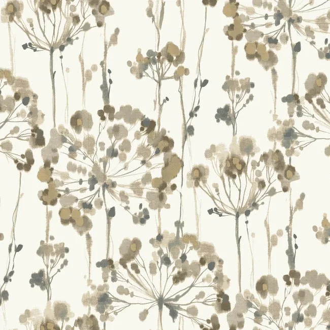 York Wallcoverings Flourish Neutral Peel & Stick Wallpaper - SKU PSW1097RL